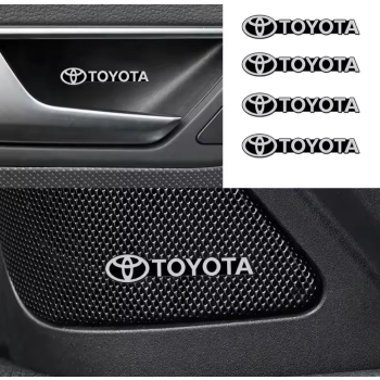 Aluminiowe Nakłejki 4x Dekoracyjne 3D z Logo TOYOTA